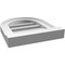 Ekena Millwork Round Top Surface Mount PVC Gable Vent: Functional, w/ 2"W x 2"P Brickmould Sill Frame, 12"W x 14"H GVPRT12X1403SF - alternate 3